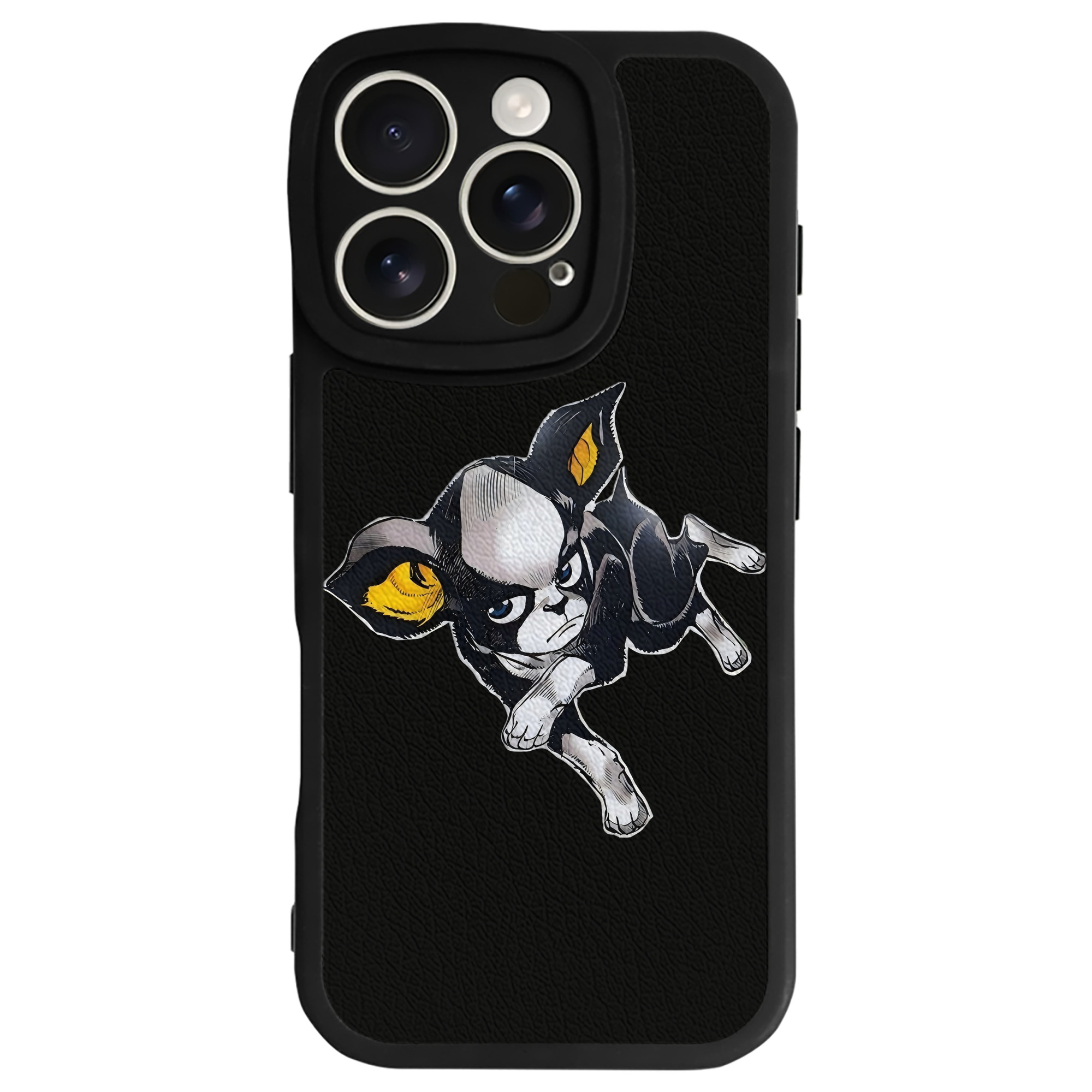 （画像用） ジョジョの奇妙な冒険 イギー JoJo's Bizarre Adventure Iggy 【iPhone 16シリーズ対応】シリコンスマホケース（レザー調） 材質：シリコン